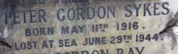 Peter Gordon Sykes memorial close up
